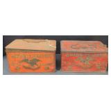 (M) Vintage Union Leader Cut Plug Tins. Measuring