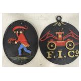 (AM) Cast Iron Fire Fighter And Fi Co Fire Mark