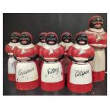 (M) Vtg. Black Americana Aunt Jemima Spice Set