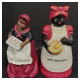 (M) Black Americana Ceramic Bells (approx 5")