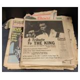 (M) Flat of Vtg Newspapers about Elvis