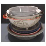 (M) Vintage Enamel Coated Colanders, and enamel