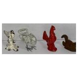 (AM)Vintage Novelty Animal Cast Iron Bottle