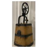 (H) Vintage Wooden & Cast Iron Butter Turner.