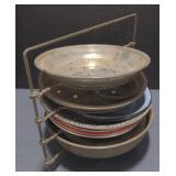 (M) Decorative Metal Four Tier Bowl Stand.