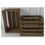 (H) Lot of Wooden Crates. (Approx. 15in x 18in