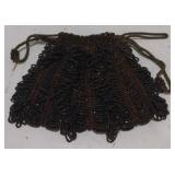 (AM) Rope Drawn Beaded Coin Purse.