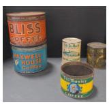 (M) Vintage Tins. Including Maxwell House Coffee,