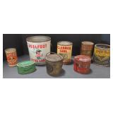 (M) Vintage Tins. Including Reelfoot Pure Lard,