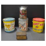 (M) Vintage Tins. Including Peanuts, Tabasco, and