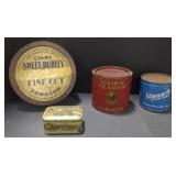 (M) Vintage Tins. Including Union Leader Tobacco,