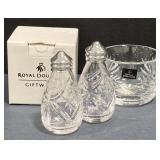 (X) Royal Doulton Crystal Ware including Salt &