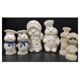 (M) Pillsbury Ceramic & Plastic Salt/Pepper