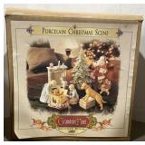 (AM) Grandeur Noel 2001 Porcelain Christmas Scene