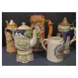 (M) Lot of Various Steins. Tallest Measuring