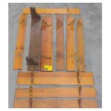 (M) Large lot of wooden wall mounted shelves.