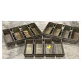 (H)Vintage Industrial Metal 4 Loaf Baking