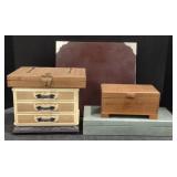 (M) Flat of Jewelry Boxes (Largest approx 11" x