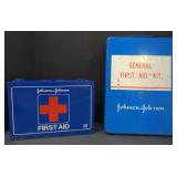 (M) Vintage Johnson + Johnson First Aid Kits.