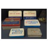 (M) Vintage First Aid Kits, including Johnson +