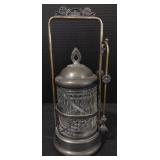 (M) Vtg. Silver-Plated Pickle Castor w/ Tongs