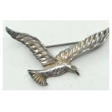(XX) Vintage Sterling Bird Brooch