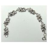 (XX) Vtg. Sterling Cherub Bracelet