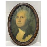(M) Vintage Oval Framed Print of "George