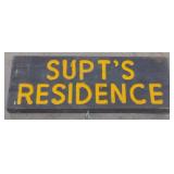 (AM) Hanging Wooden "Supt