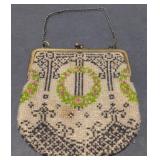 (AM) Antique Beaded Coin Purse. Multi Color