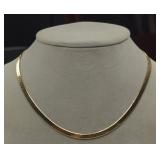 (XX)Sterling Gold Tone Italian Herring Bone Chain