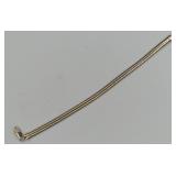 (XX) Omega Snake Chain Sterling Gold Tone Bracelet