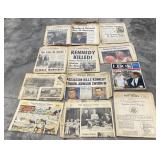 (H)Vintage Newspapers from 1963 Depicting