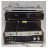 (AV) Fisher Turntable, Sony DVD, & Zenith VHS
