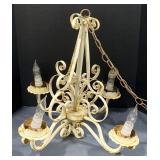 (H) Metal Chandelier. (Approx. 20in H x  18in