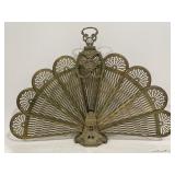 (AM) Vtg. Brass Fireplace Screen Appr