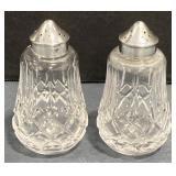(X) Waterford Crystal Salt & Pepper Shakers.
