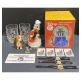 (X) Lot of Disney Items Including Watches, Water