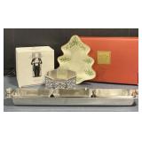 (X) Lot of Marquis Serving Trays, Lenox Metal