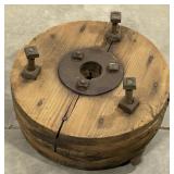 (AM) Primitive Wooden Wheel Hub Appr 12x5 inches