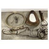 (AM) Horse Collar Mirror, Iron Stirrup, Shank