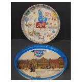 (M) Vintage Metal Schlitz Advertising Tray and an