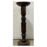 (H) Wood Candle Holder Pillar Appr 28 inches