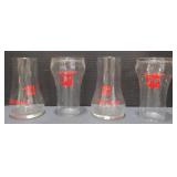 (AM) Set of four 7up Drinking Glasses. Measures