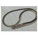 (XX)Sterling Silver 22" Flat LInk Chain Necklace