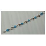 (XX)Kids Sterling Silver Glass Bead Bracelet