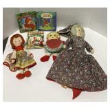 (M) Lot of Vintage Dolls & Story Books including