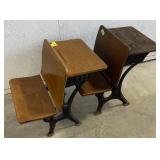 (M) Sears Roebuck & Co Antique Oak and Iron Desk