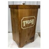 (M) Vintage Wooden Trash Box and Wooden Potato,