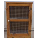 (M) Vintage Wire Front Cabinet Case. Measuring